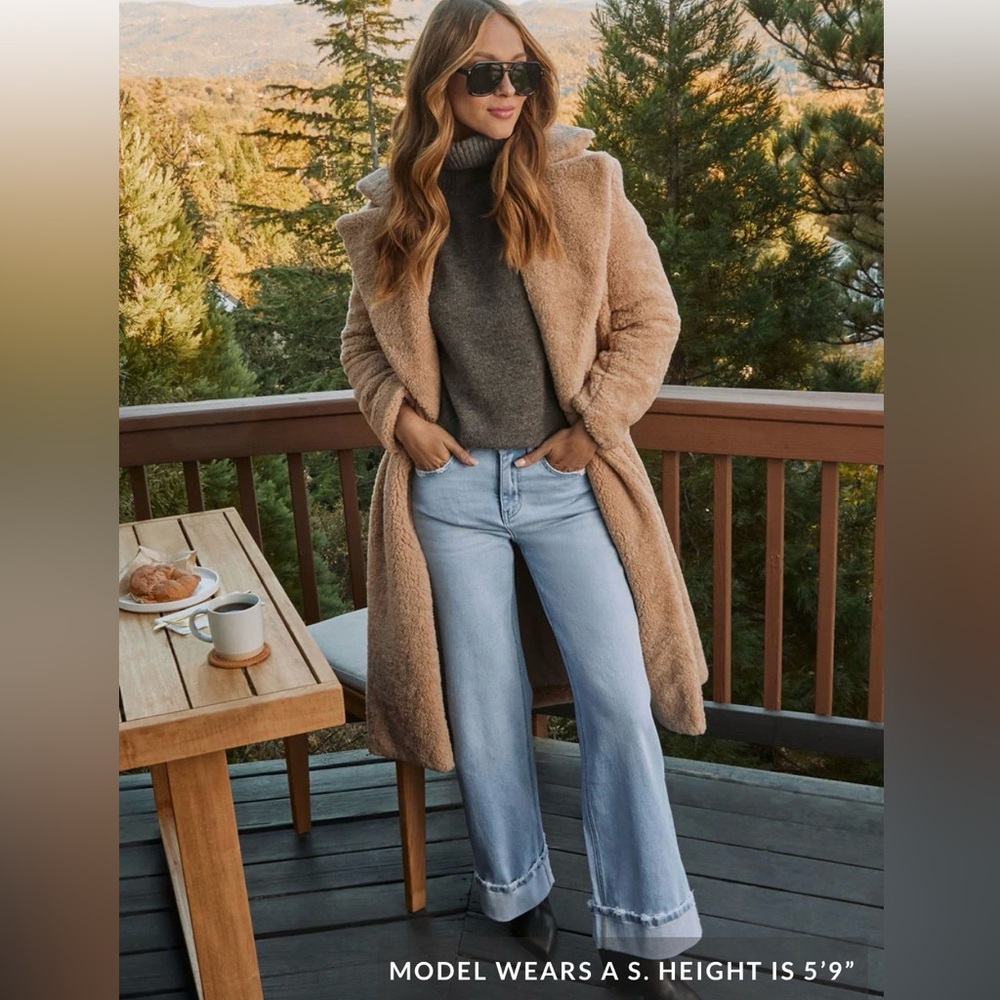 Cozy Teddy Faux Fur Long Coat